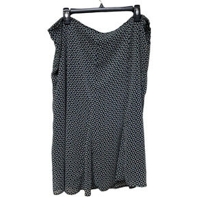 Blue and grey midi skirt